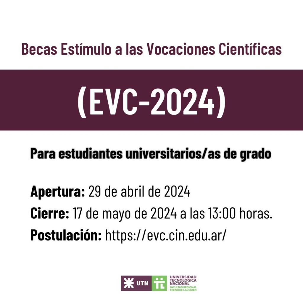 Becas Estímulo a las Vocaciones Científicas (EVC-2024)