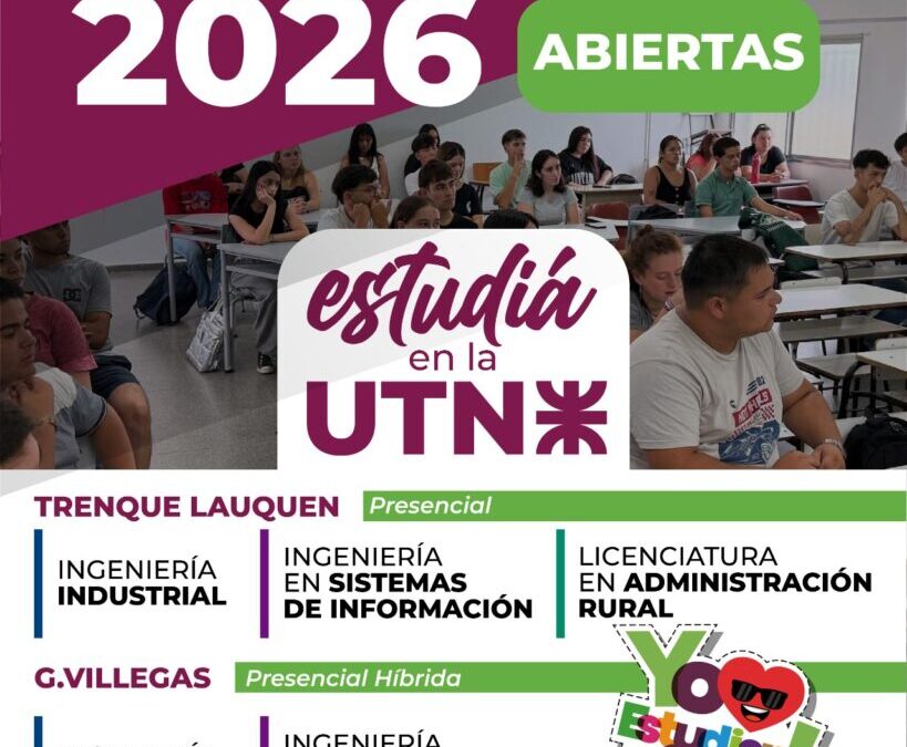 Está abierta la inscripción para estudiar en UTN en 2026